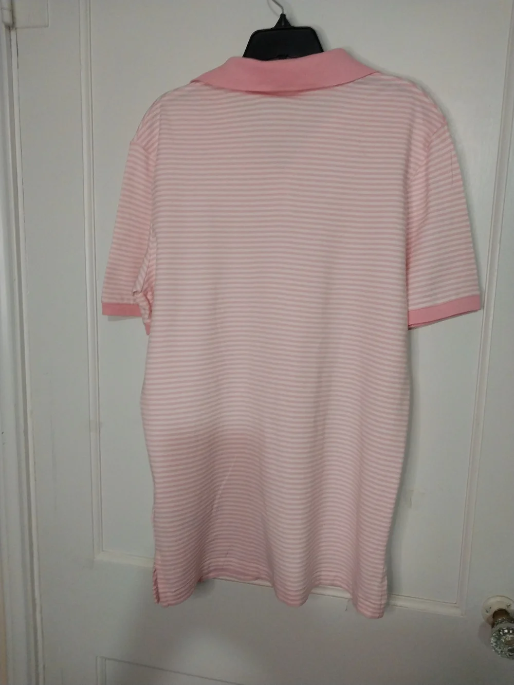 Polo by Ralph Lauren Men' Pink Striped Cotton Polo Shirt Size S
